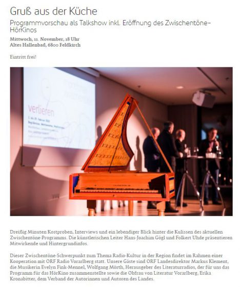 Montforter zwischentöne opening