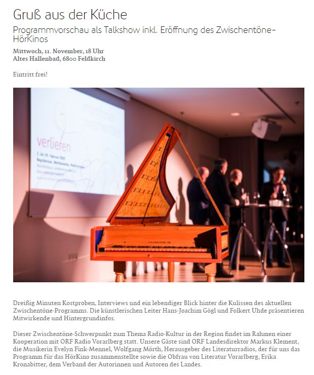 Montforter zwischentöne opening