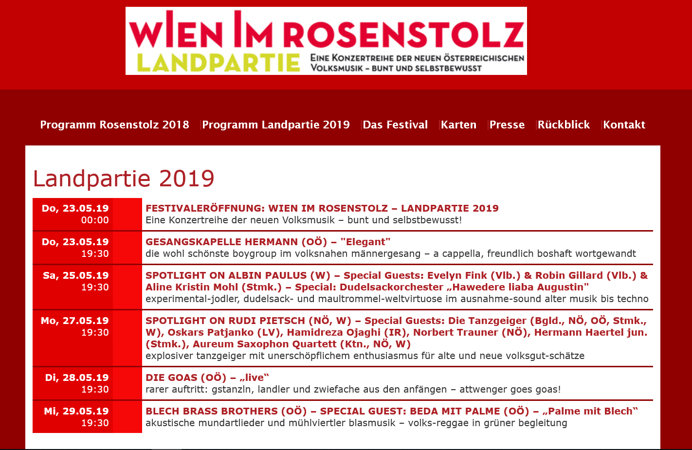 Wien im rosenstolz 2019